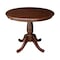 International Concepts Round 36 in Rd Top Pedestal Table, 12 in Leaf, 28.9 inH, Dining Height, Espresso, 36 W, 48 L, Wood K581-36RXT - alternate 1